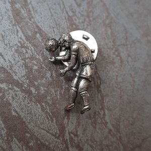 Silver Soccer Player Pin